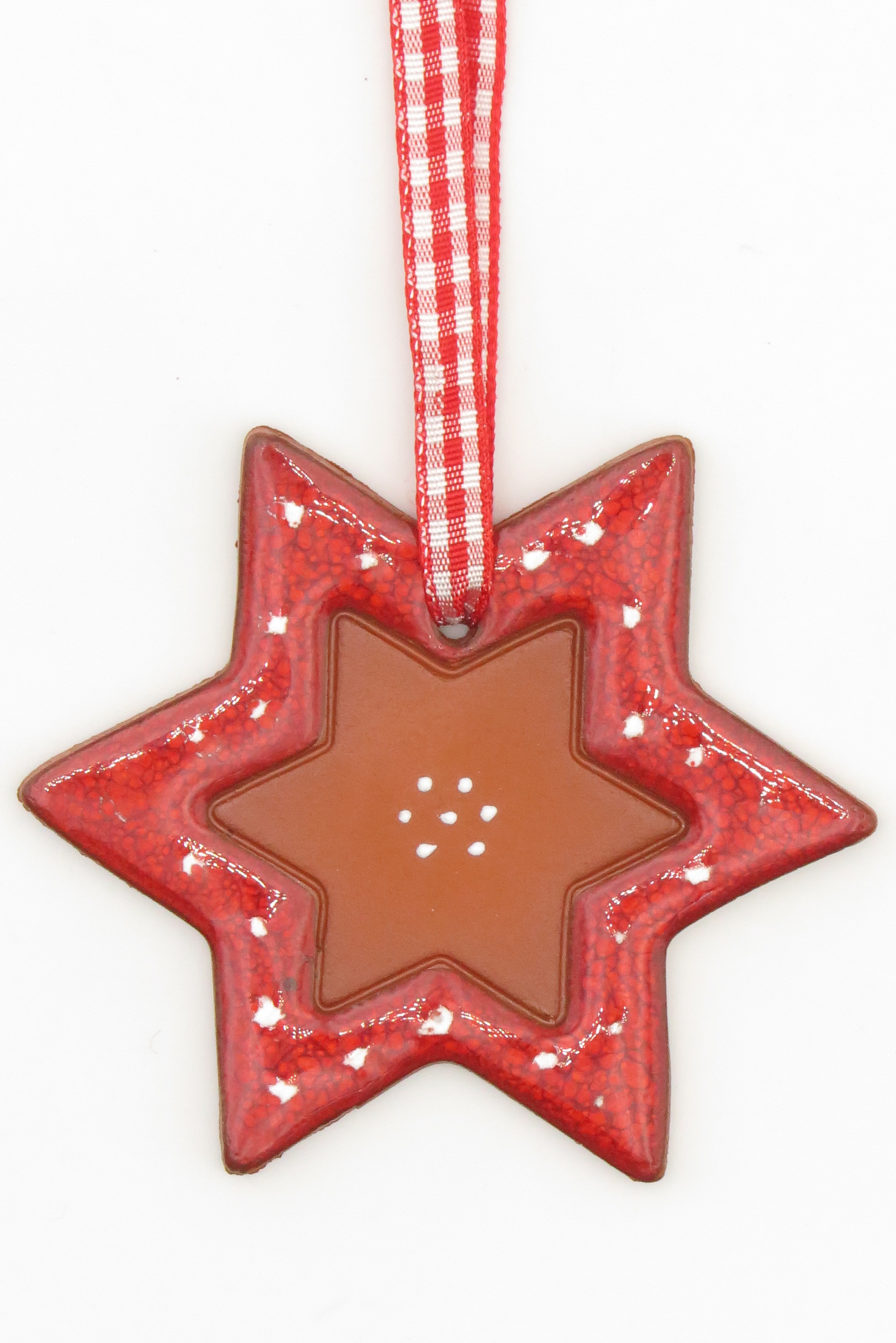 Winter Geschenk Keramik Sterne,20 Stück Weihnachten Herbst Sterne  Stecker 