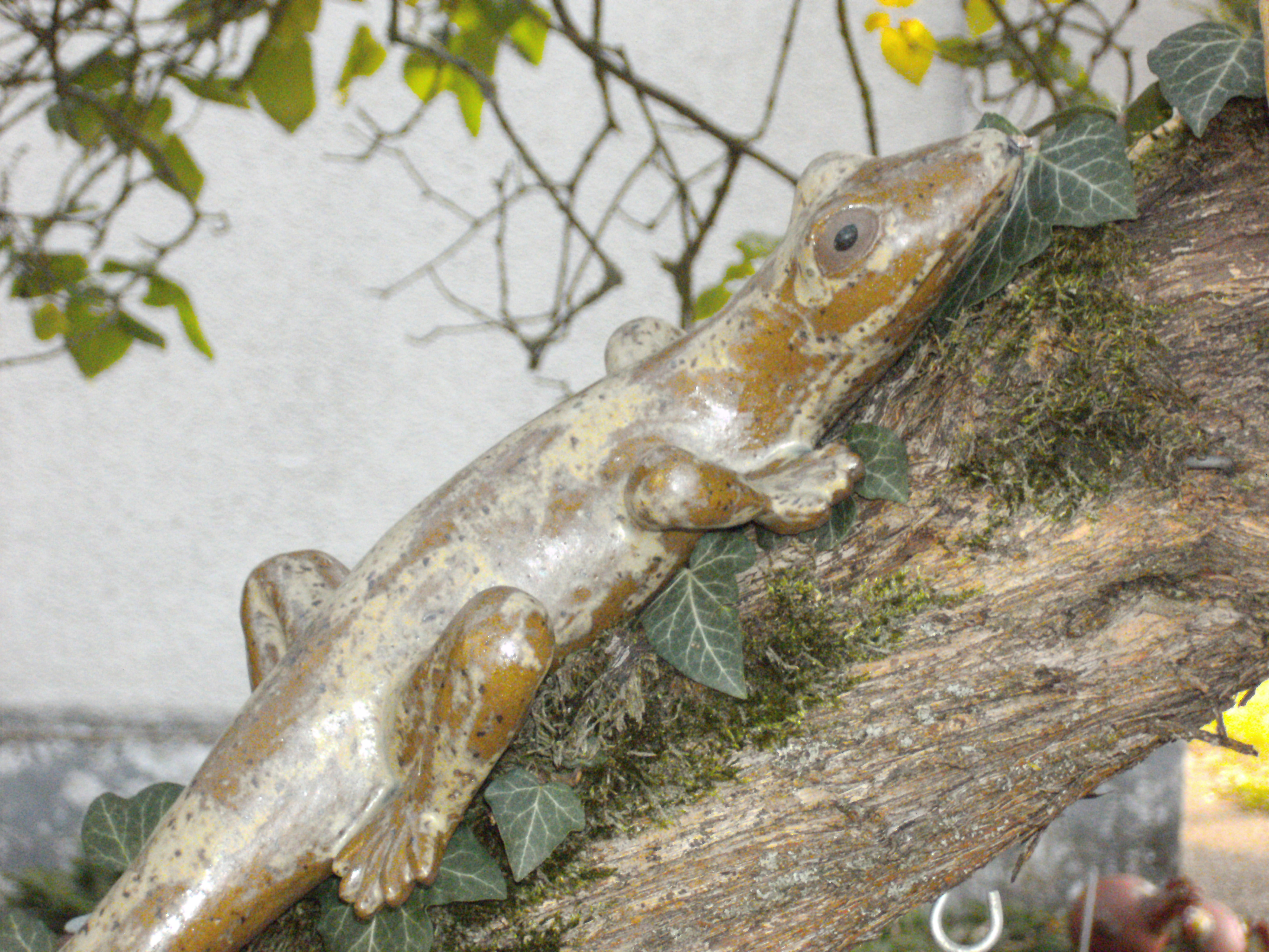 Lurch Echse Gartenkeramik Schlangenheut/ M 20 cm 