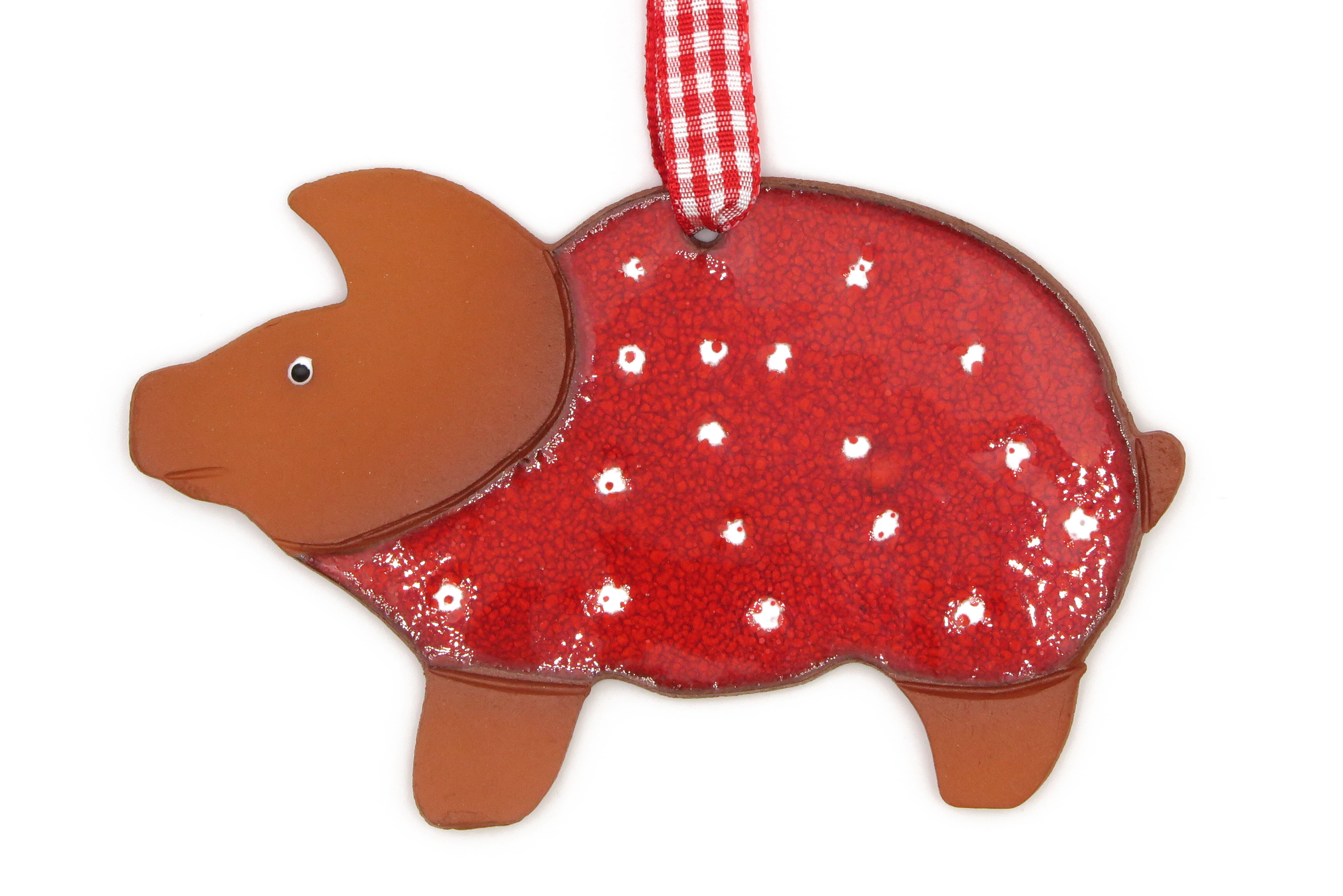 Schwein Glücksschwein Keramik  Geschenk Anhänger Silvester/ L 11cm
