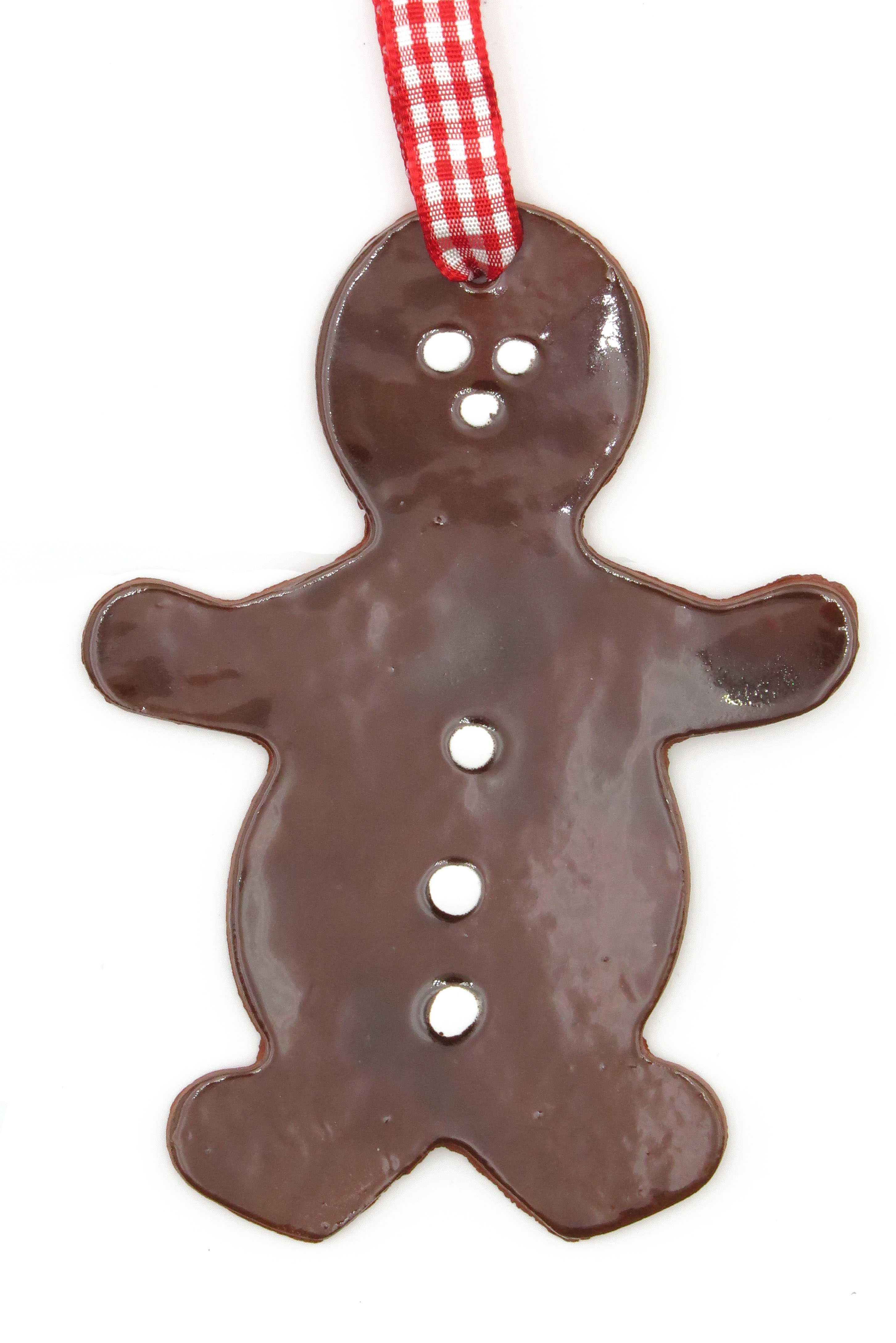  Schoko Lebkuchen Mann mit Zuckerguss Keramik Geschenk Anhänger Weihnachten/L 11,5cm
