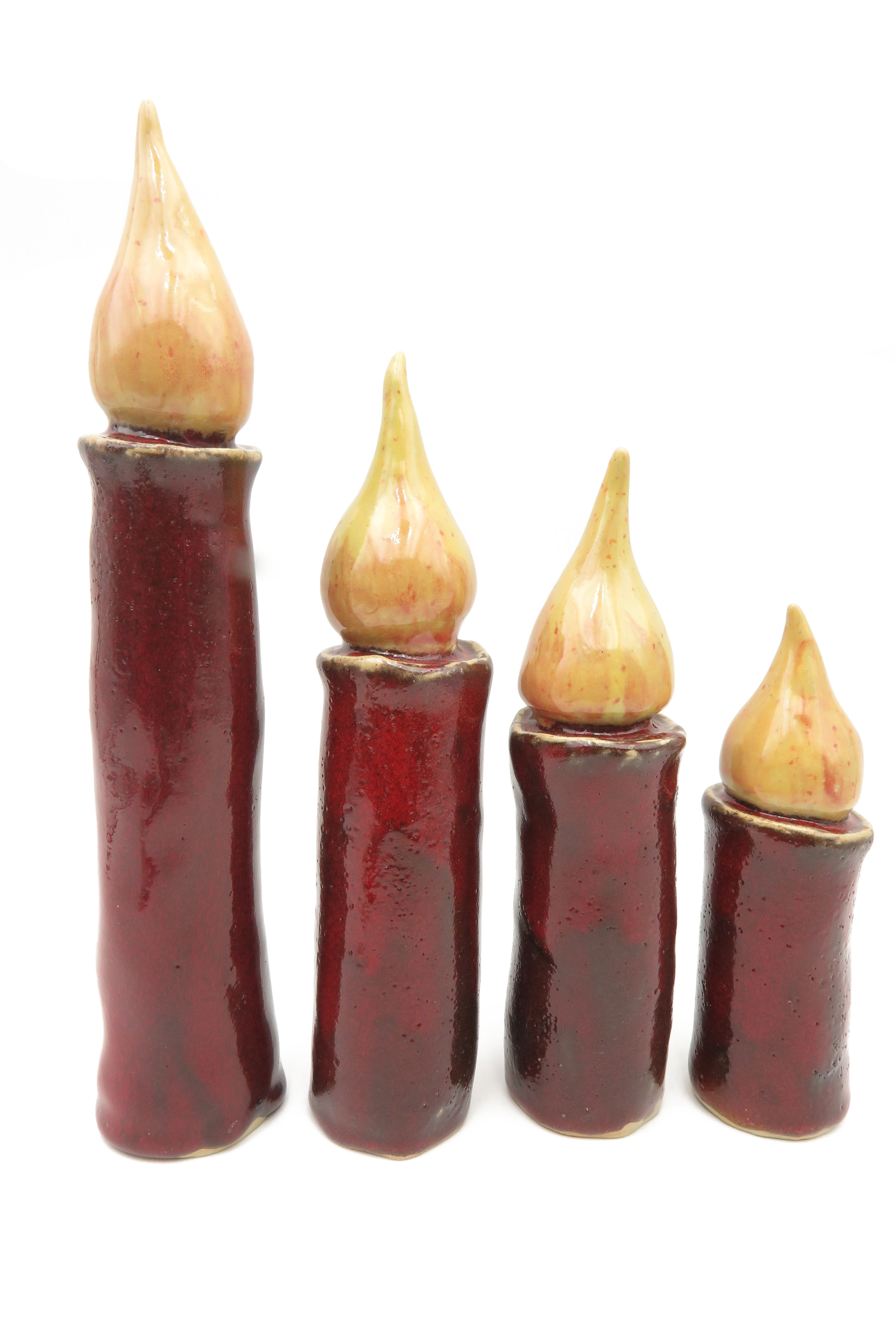 Kerzen - Set rot/ XL 13-23cm