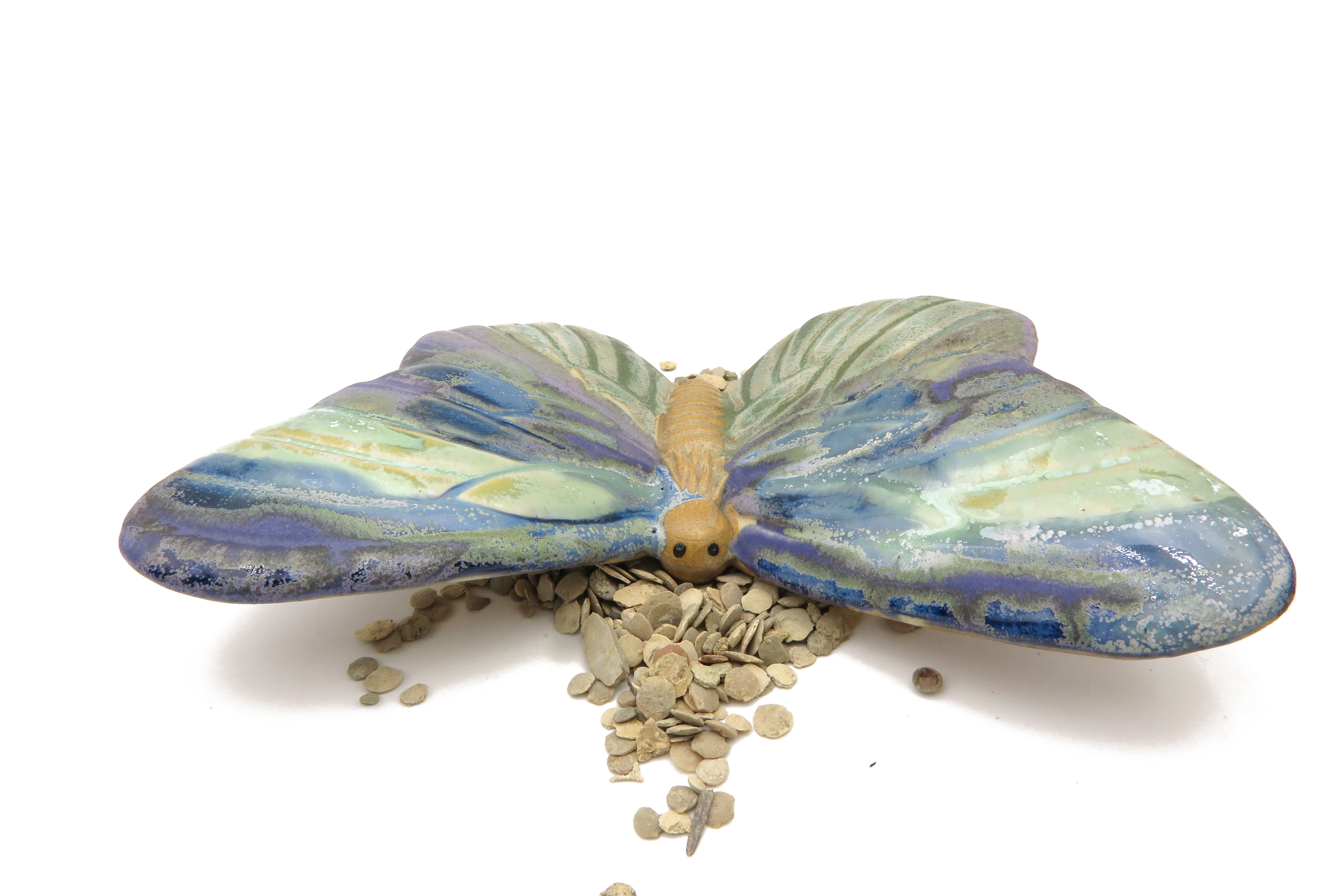 Schmetterling Grün Lavendel/ L 17 cm