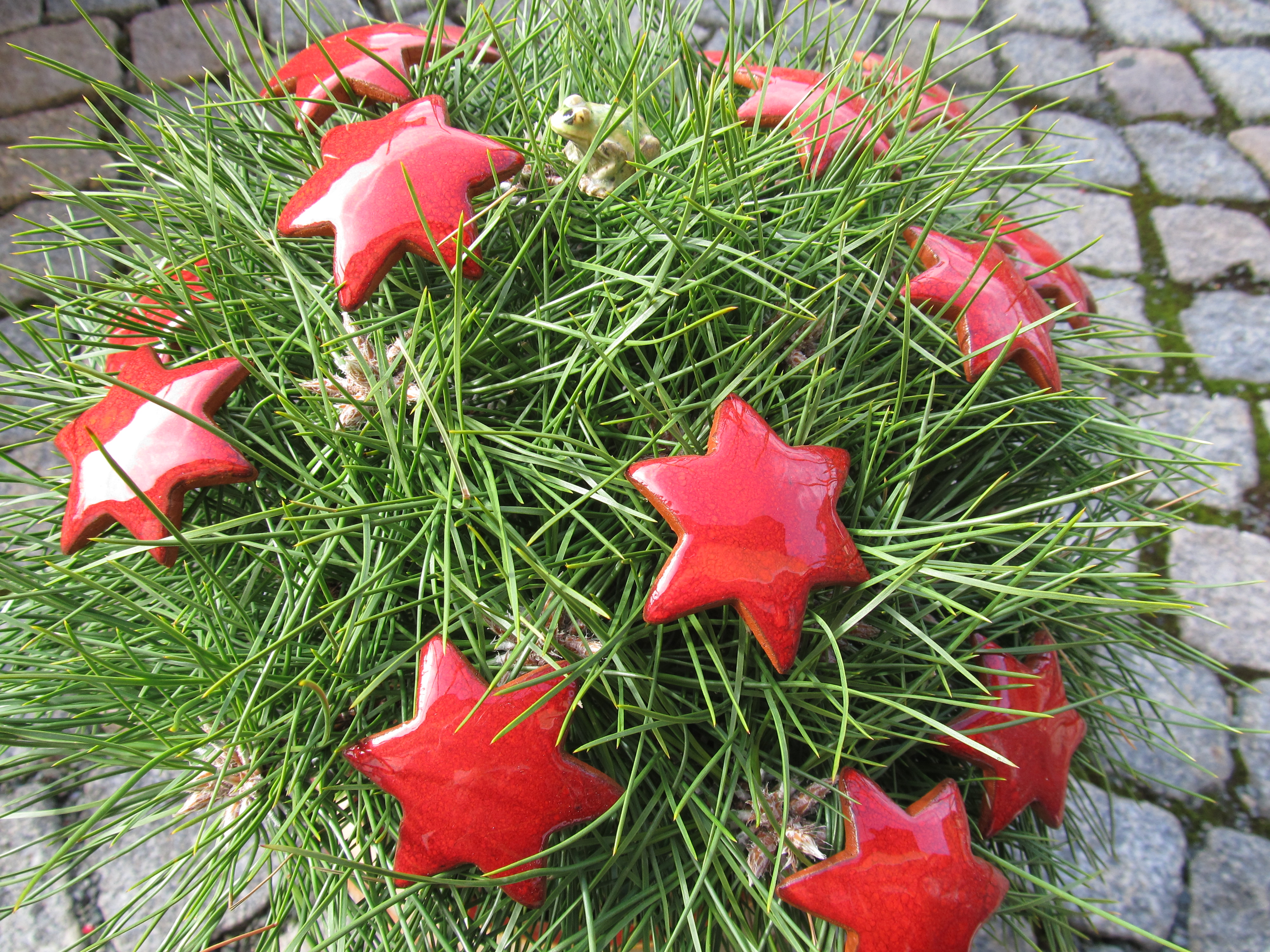 Steckblümchen Blume Weihnachten rot/ M 4,5cm