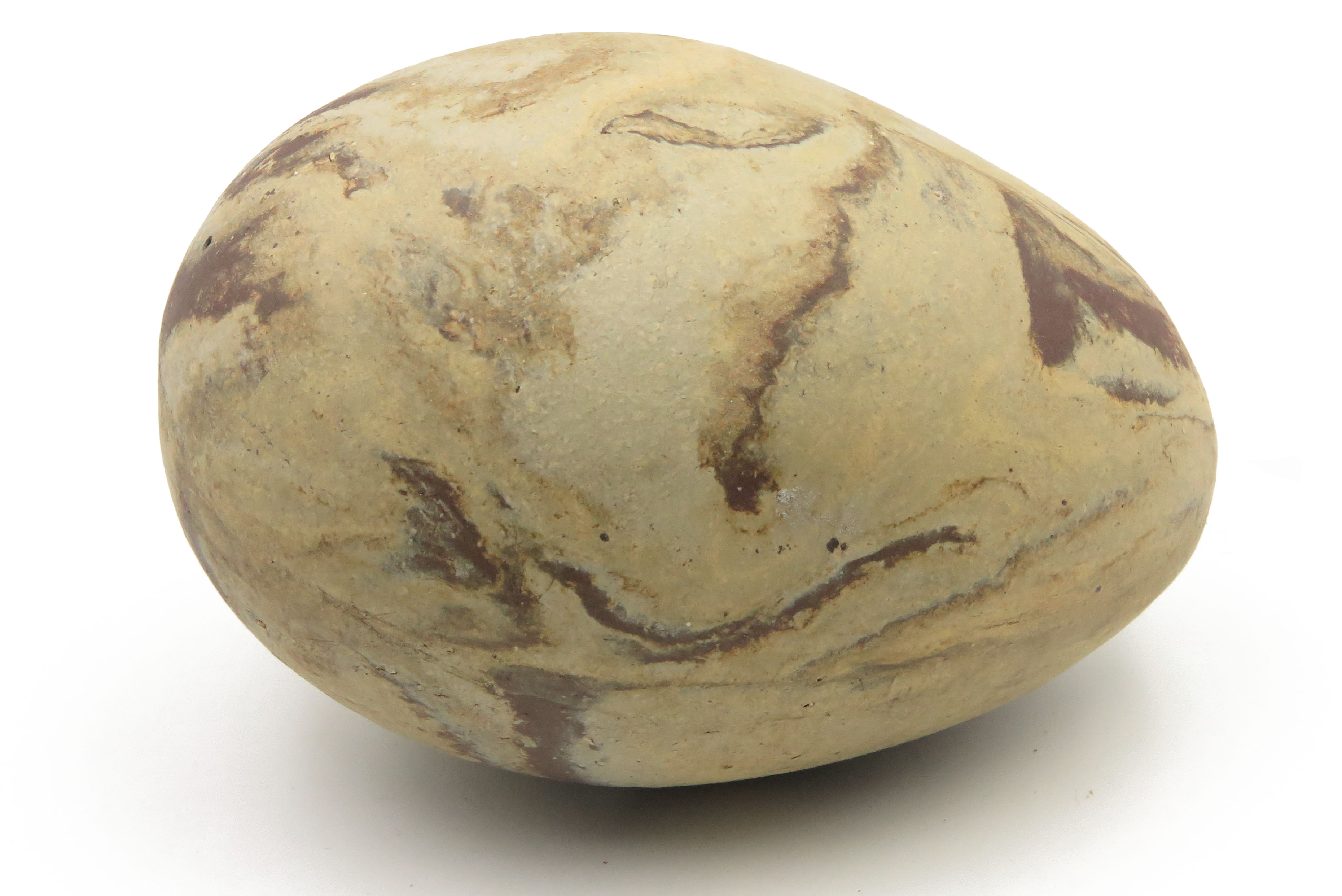  Eier aus Naturton marmoriert/ M 15 cm