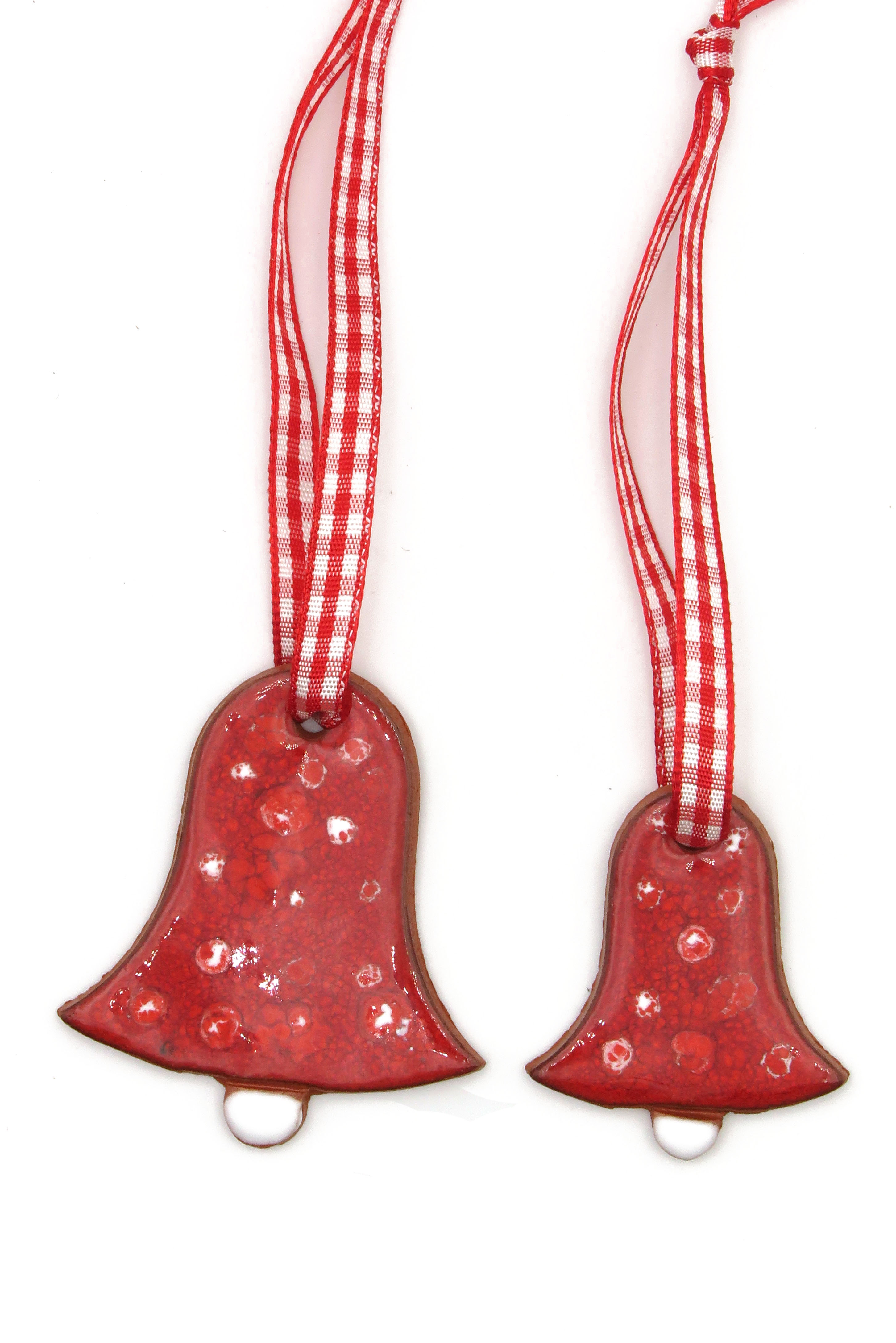  Glocke Geschenk Anhänger Weihnachten rot/ M 4cm