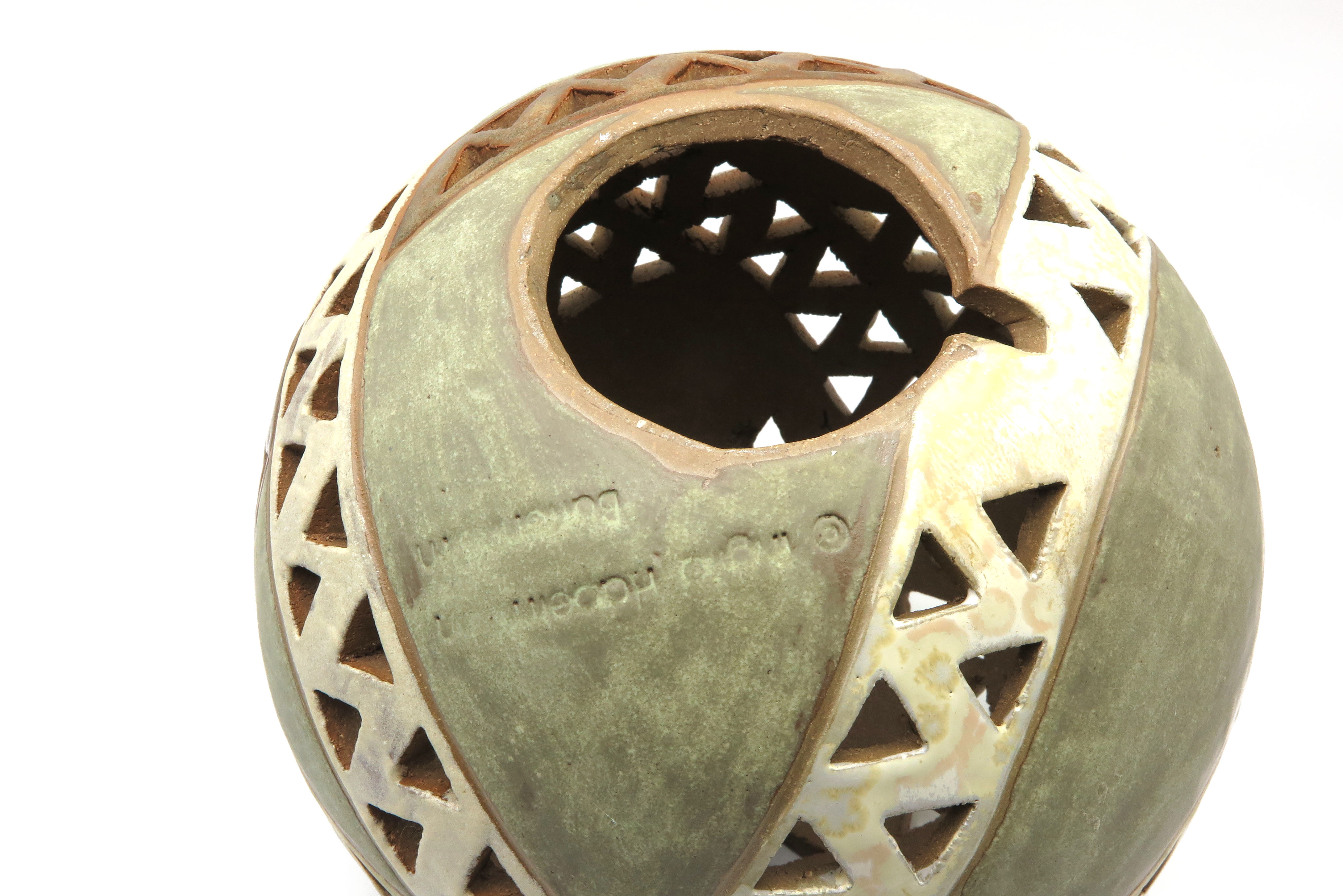  Kugel mit Ornament-Lichtbändern/   M 22 cm