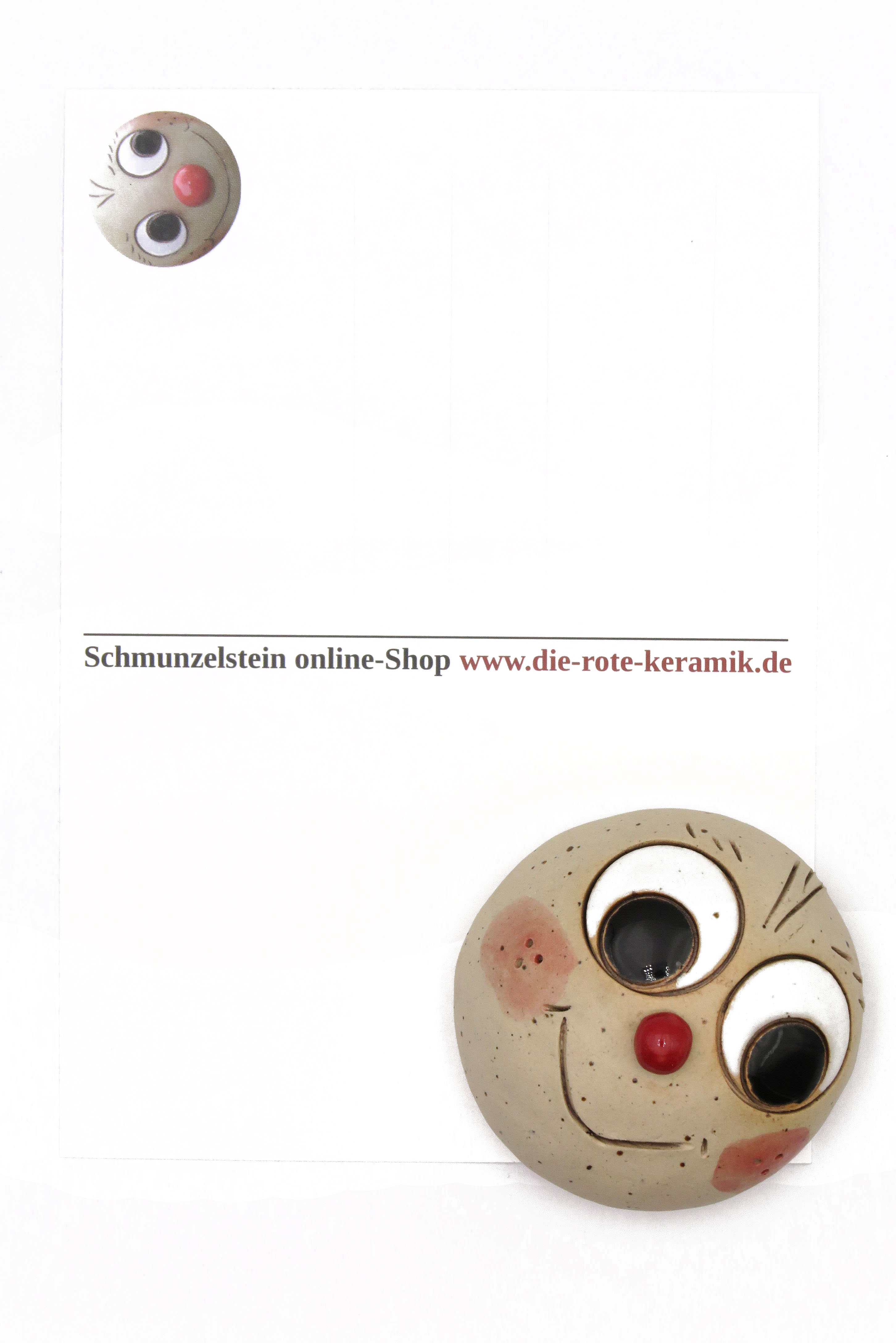 Schmunzelstein Glücksbringer mit Spruch-Postkarte Größe L/ 5cm