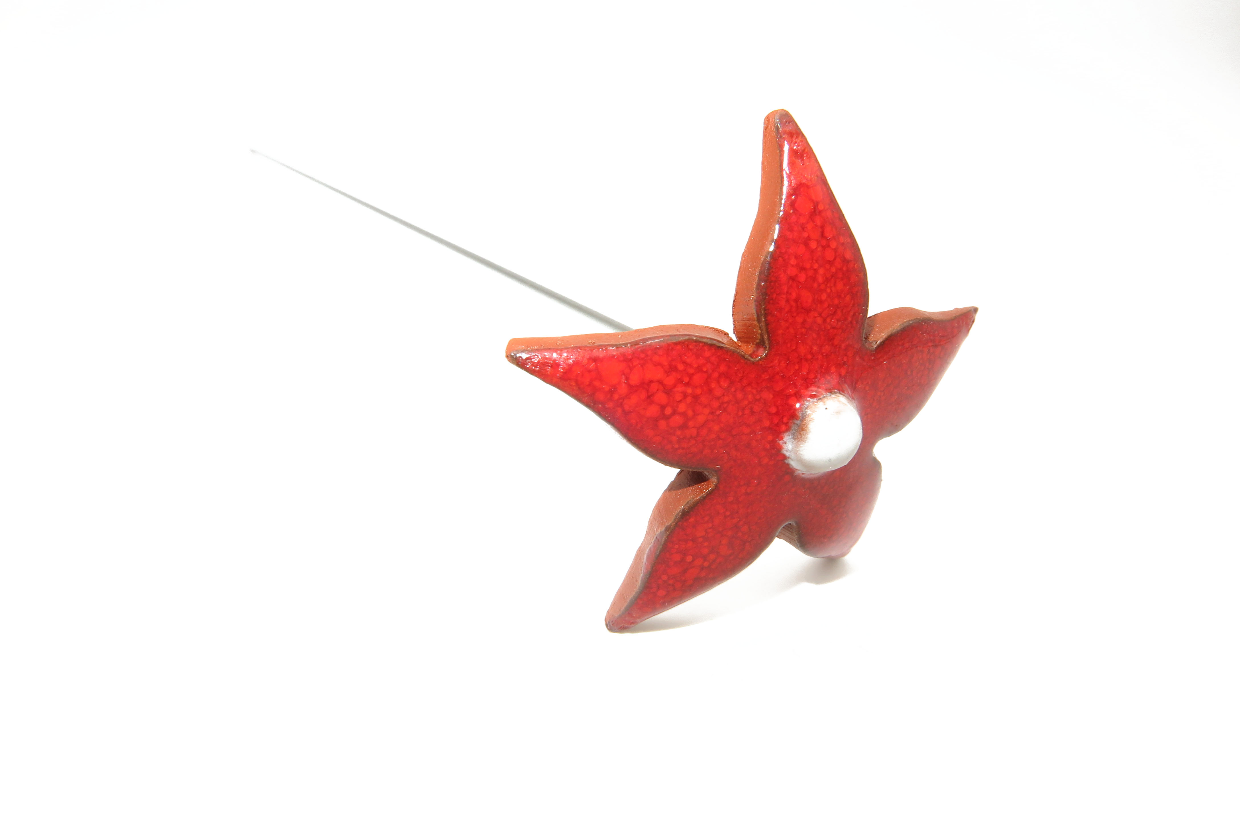 Steckblümchen Blume Weihnachten rot/ M 5,5cm
