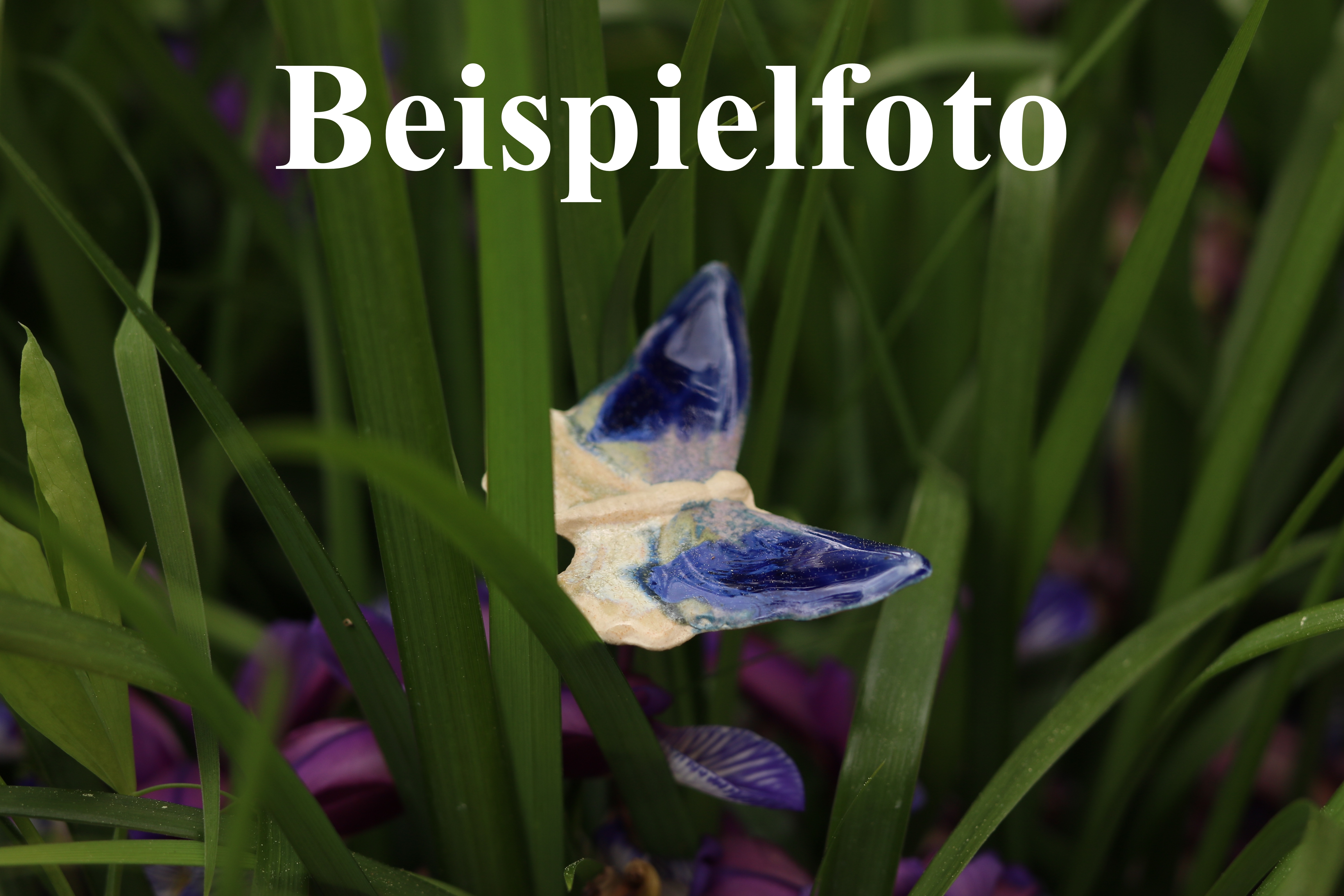Steck- Schmetterling Blau meliert/ 5 cm
