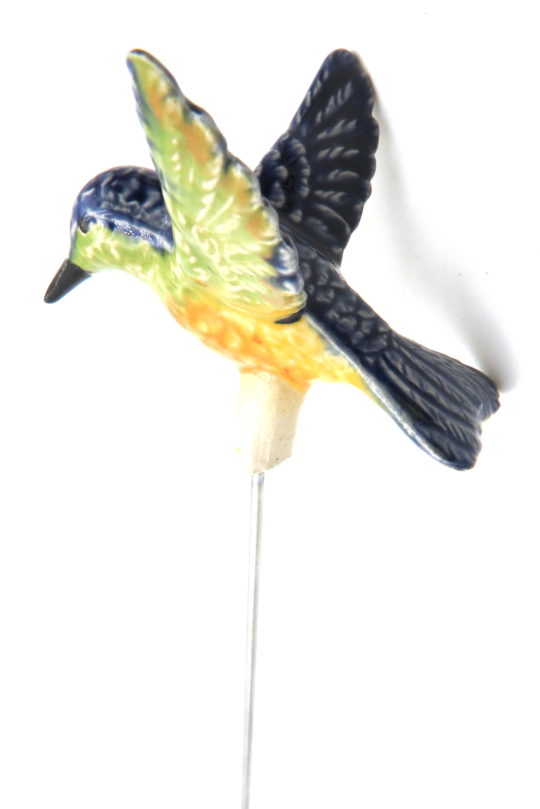 Kolibri zum Stecken Blau Orange Grün/ 8 cm