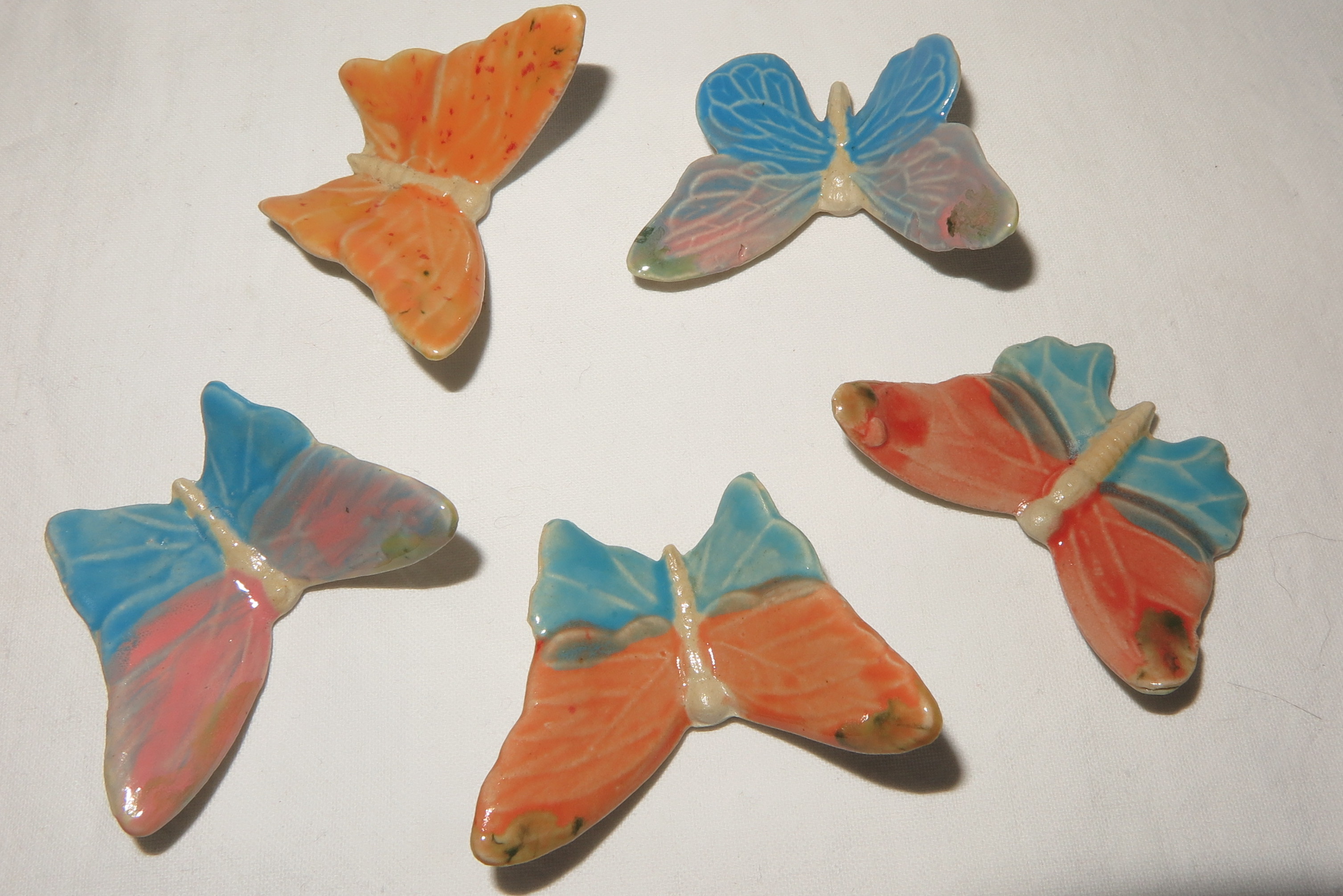 5 Schmetterlinge bunt gemischt, zum Legen