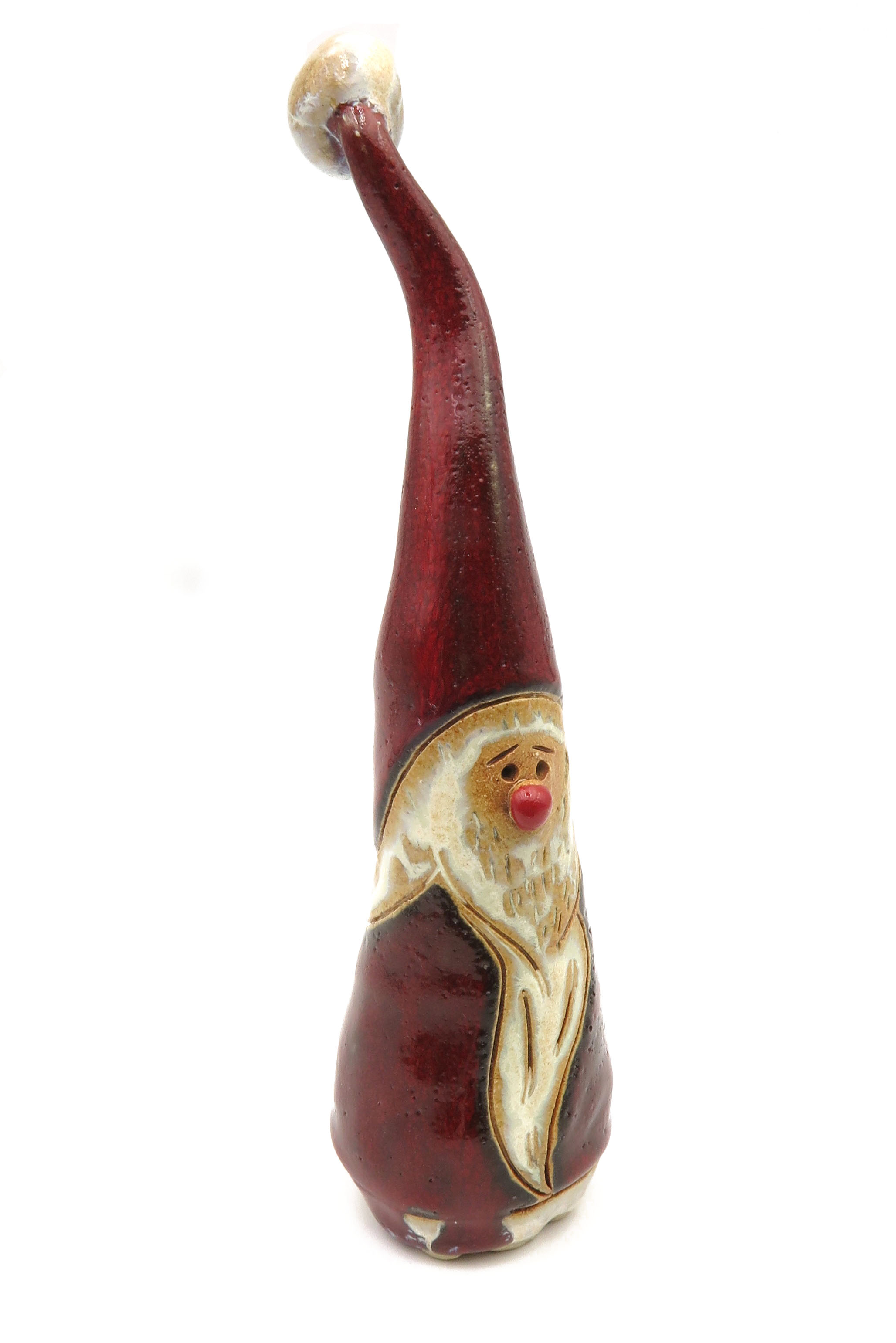 Weihnachtswichtel Nostalgie Keramik rot/  L 20cm